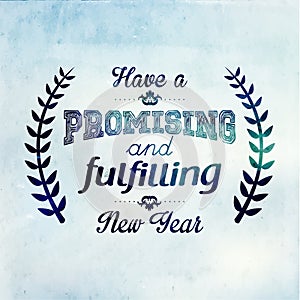 Happy New Year Greetings Vector Design