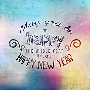 Happy New Year Greetings Vector Design