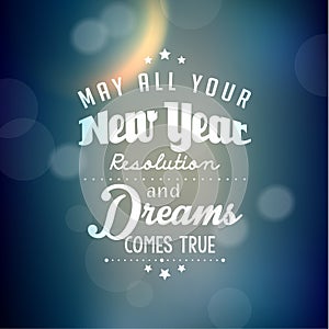 Happy New Year Greetings Vector Design