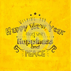 Happy New Year Greetings Vector Design