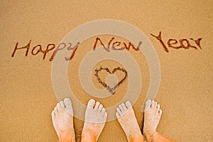 Happy new year and heart love