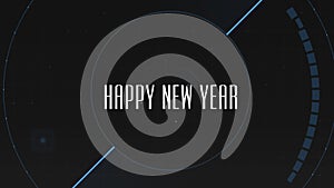Happy New Year with HUD and circles elements