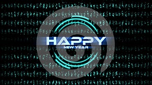 Happy New Year with HUD and circles elements