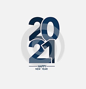 2021 happy new year logo text design