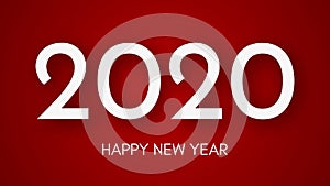 2020 Happy New Year logo text design