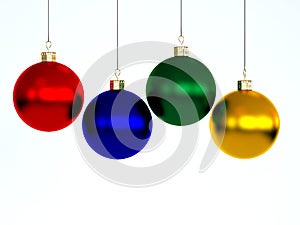 Happy New Year and Merry Christmas. Christmas-tree decorations