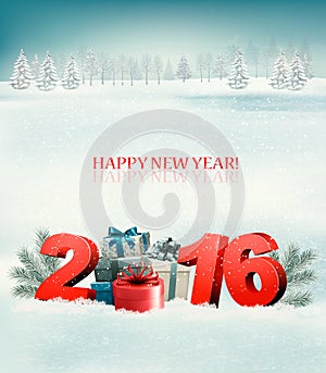 Happy new year 2016! New year design template