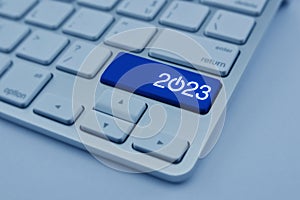 Happy new year 2023 online concept