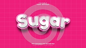 Sugar Text Effect, Editable Text Effect