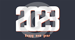 A happy New Year 2023 poster concept design for new year parties banners, posters and invitation cards vector, illustration