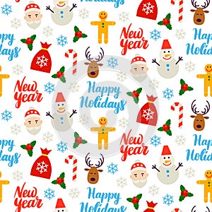 Happy New Year Seamless Background