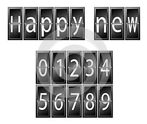 Happy New Year Set of numbers time table