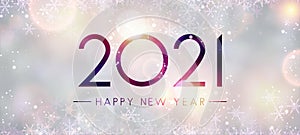 2021 happy new year sign on misted glass