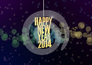 Happy new 2014 year text abstract background