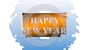 Happy new year text banner