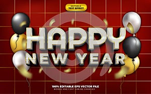 Happy New Year Text Effect, Editable Text Effect