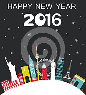 Happy New Year Travel Background