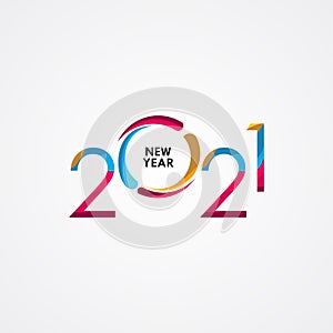 Happy New Years 2021 Celebration Vector Template Design Illustration