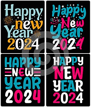 HAPPY NEW YERK 2024 T SHIRT DESIGN