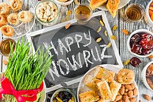 Happy Nowruz holiday background photo