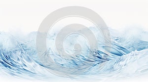 Happy ocean water wave. water drop splash isolated on banner white background. generative ai