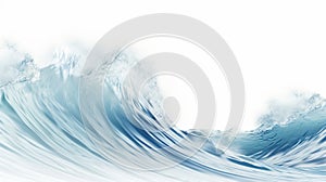 Happy ocean water wave. water drop splash isolated on banner white background. generative ai