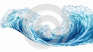 Happy ocean water wave. water drop splash isolated on banner white background. generative ai