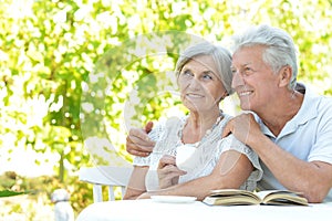 Happy old couple