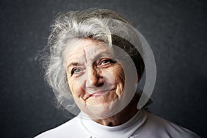 Happy old granny portrait