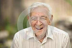 Happy old man photo