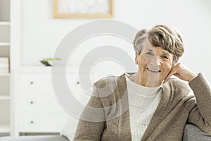 Happy older woman photo