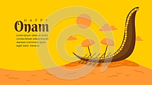 happy onam banner template vector
