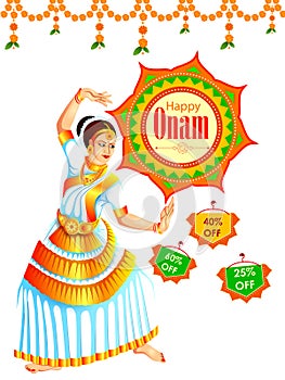 Happy Onam Big Shopping Sale Advertisement background