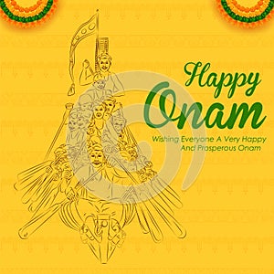 Happy Onam holiday festival background of Kerala South India