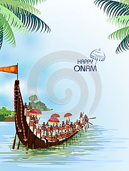 Happy Onam holiday for South India festival background