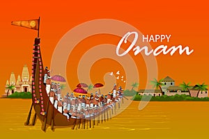 Happy Onam holiday for South India festival background