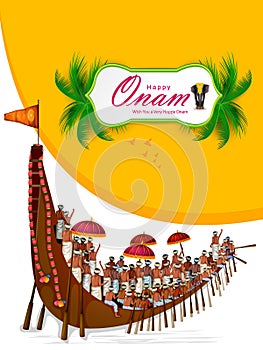 Happy Onam holiday for South India festival background