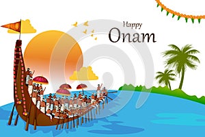 Happy Onam holiday for South India festival background