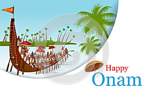 Happy Onam holiday for South India festival background