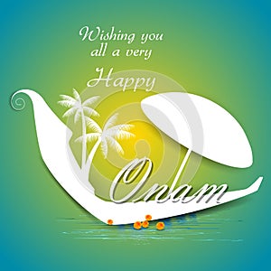 Happy Onam holiday for South India festival background