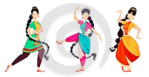 Happy Onam. Indian women dancing