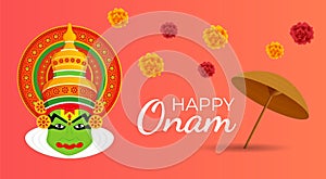 Happy onam - kathakali and olakkuda