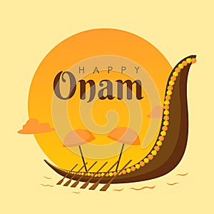 happy onam poster template vector