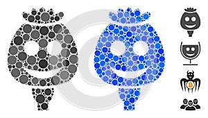 Happy Opium Poppy Mosaic Icon of Spheric Items photo