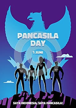 Happy Pancasila Day Selamat Hari Lahir Pancasila photo