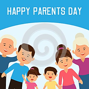 Happy parents`s day concept. vector illustration