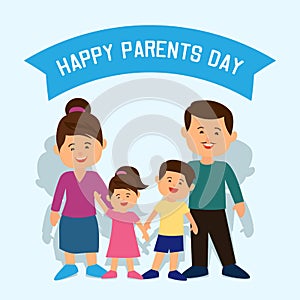 Happy parents`s day concept. vector illustration