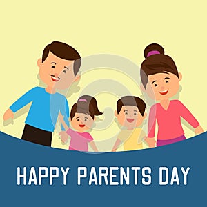 Happy parents`s day concept. vector illustration