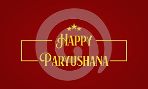 Happy Paryushana Stylish Text with star illustration Design