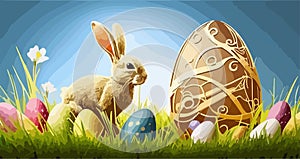 HAPPY PASKAH BACKGROUND VECTOR PREMIUM